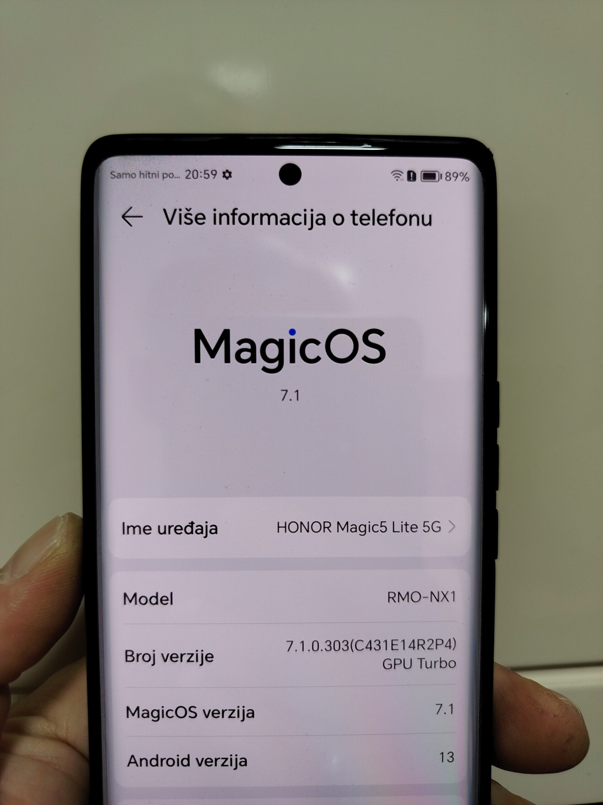 Honor magic 5 lite