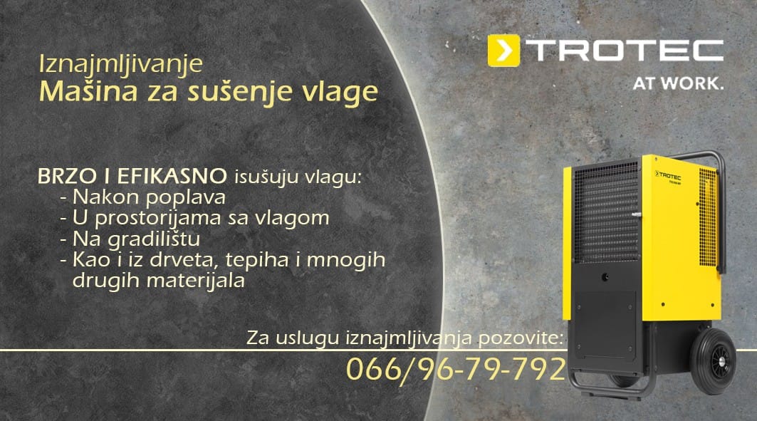Iznajmljivanje mašine za sanaciju vlage, merenje vlage, termovizijsko snimanje